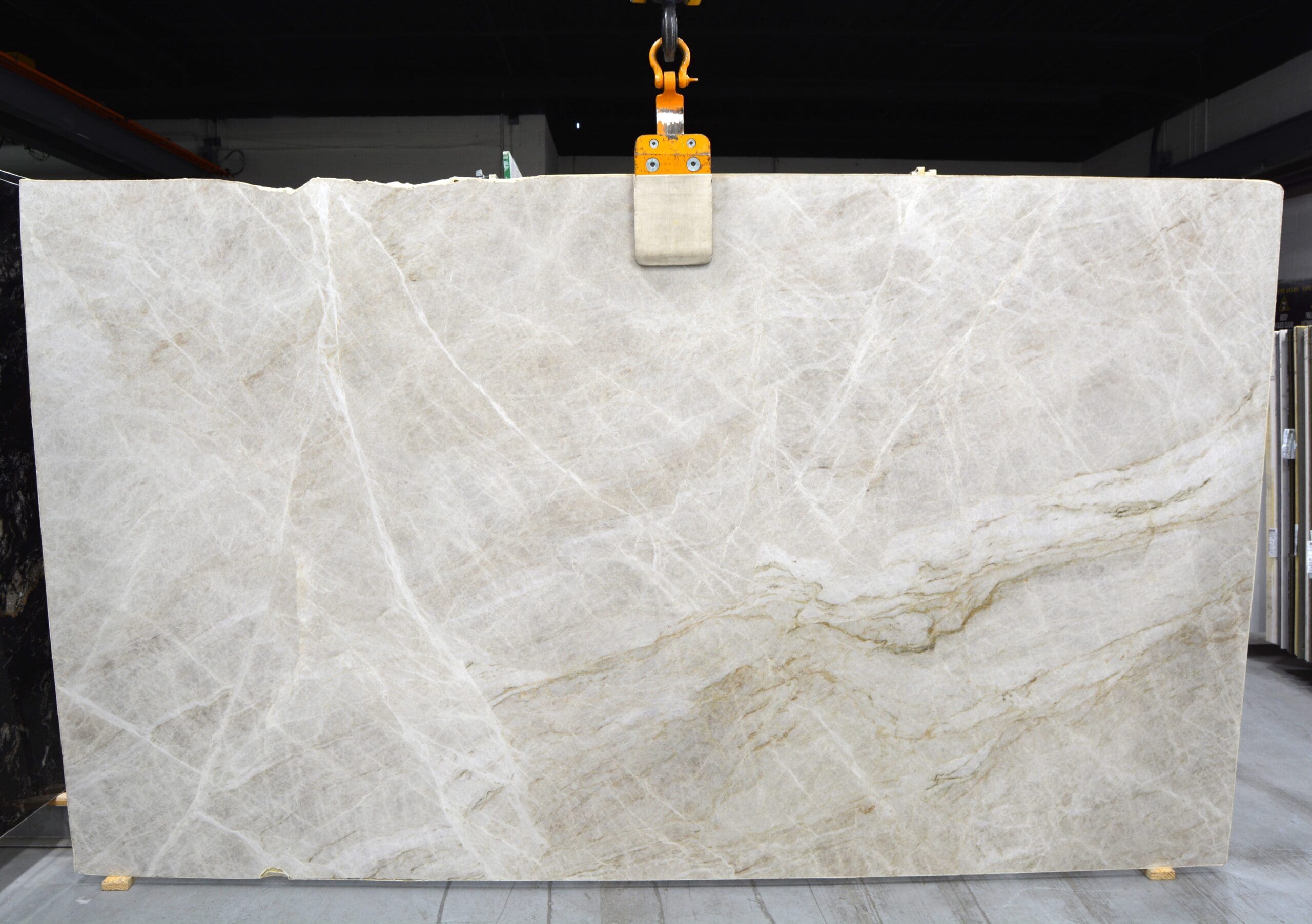 Top-quality Taj Mahal quartzite slab available in polished finish in Canada.